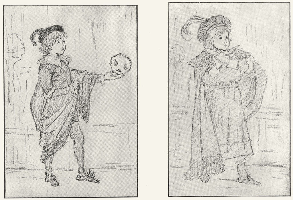 KATE GREENAWAY. For tragedy Amateur Theatricals 1905 old antique print picture